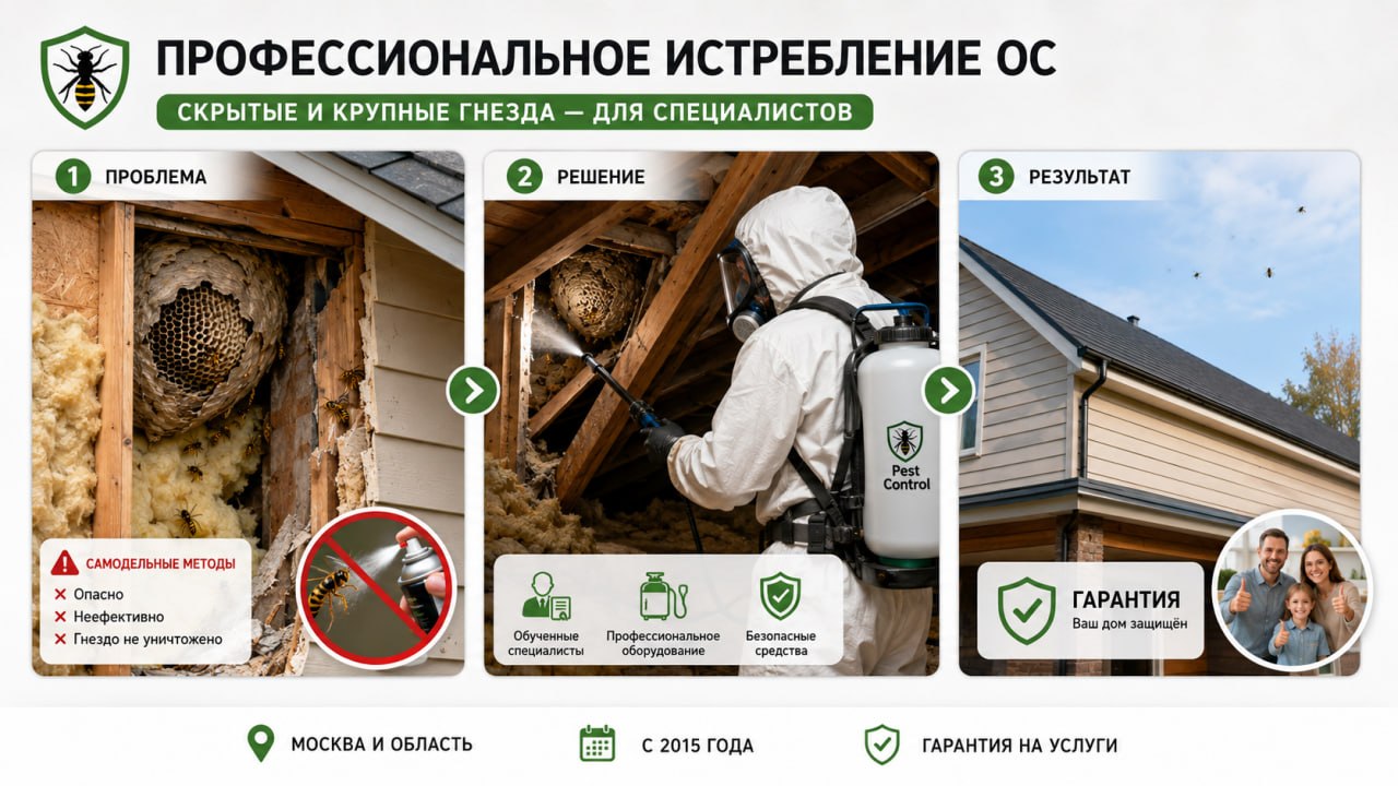 Профессиональное истребление ос